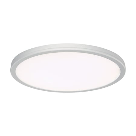 Dweled Geos 15in LED Round Low-Profile Flush Mount 2700K in Titanium FM-46
